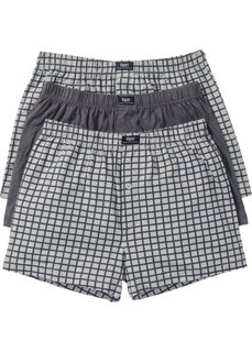 Трусы (3 шт.) (серый/антрацитовый) Bonprix
