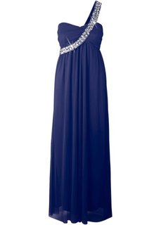 Макси-платье на одно плечо (ночная синь) Bonprix