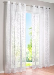 Гардина Вивьен (1 шт.), 1 изд., Люверсы (белый) Bonprix