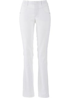 Брюки bootcut из эластичного бенгалина (белый) Bonprix