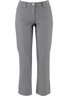 Брюки-стретч длиной 7/8 (серый) Bonprix