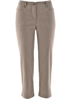 Брюки длиной 3/4 из бенгалина стреч (серо-коричневый) Bonprix