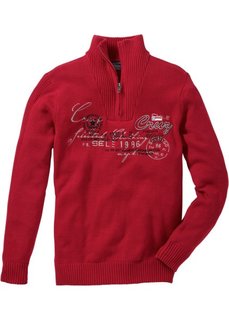 Пуловер Regular Fit (темно-красный) Bonprix