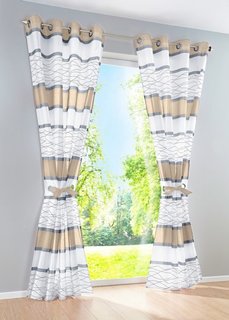 Штора Майра (1 шт.), люверсы (бежевый) Bonprix