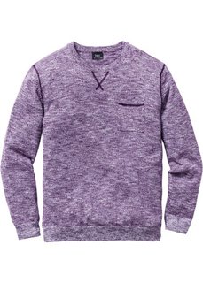 Пуловер Regular Fit (виноградный/белый меланж) Bonprix