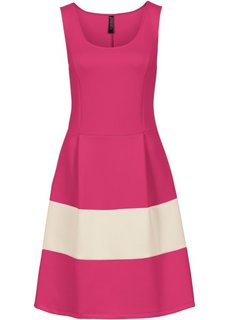 Платье из материала под неопрен (горячий ярко-розовый/кремовый) Bonprix