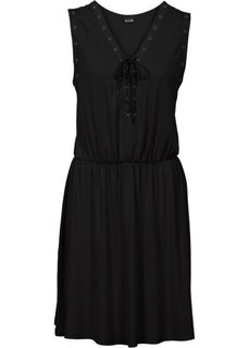 Платье на шнуровке (черный) Bonprix