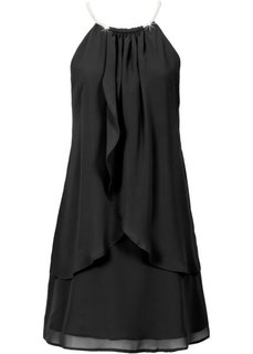 Шифоновое платье с американскими проймами (черный) Bonprix