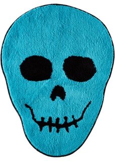 Коврик для ванной комнаты Череп (сине-зеленый) Bonprix