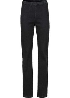 Джинсы Bootcut с эластичным поясом (черный «потертый») Bonprix