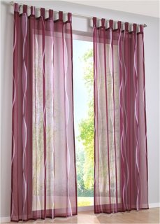 Гардина Вена (1 изд.), петли (красная ягода) Bonprix
