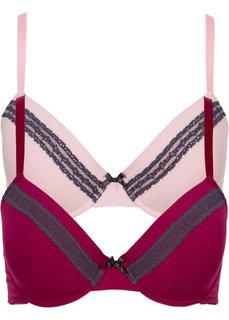 Бюстгальтер, чашка D (свекольный + нежно-розовый) Bonprix