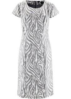 Платье (серый/белый с рисунком) Bonprix
