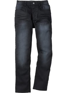 Брюки Slim Fit с потертостями, Размеры 116-170 (черный) Bonprix