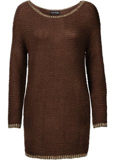 Пуловер (коричневый/золотистый) Bonprix