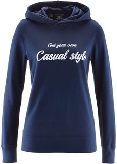 Свитшот (темно-синий с рисунком) Bonprix