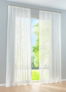 Гардина Лена (1 шт.), гофрированная тесьма (белый) Bonprix