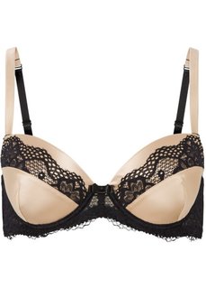 Бюстгальтер, чашка F (телесный/черный) Bonprix