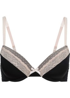 Бюстгальтер, чашка E (черный/цвет пудры) Bonprix