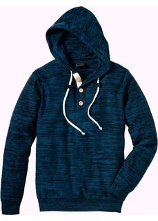Пуловер Slim Fit (серо-синий меланж) Bonprix