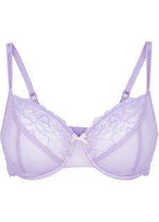 Бюстгальтер, чашка F (сиреневый/цвет пудры) Bonprix