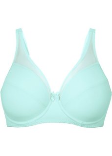 Бюстгальтер на косточках, с прозрачными вставками, чашка D (мятный пастельный) Bonprix