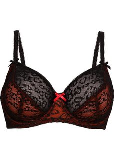 Бюстгальтер, чашка E (черный/клубничный) Bonprix