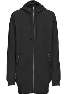 Длинный свитшот (черный) Bonprix