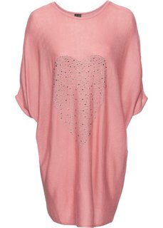 Пуловер с рукавом-летучая мышь (пепельно-розовый) Bonprix