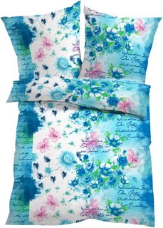 Постельное белье Марта, линон (синий) Bonprix