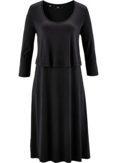 Трикотажное платье из нескольких слоев (черный) Bonprix