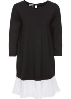 Трикотажное платье (черный/белый) Bonprix