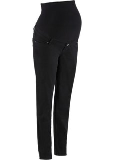 Для будущих мам: брюки Skinny со змейками по краям брючин (черный) Bonprix