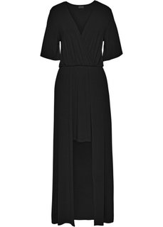 Трикотажное платье, имитация 2 в 1 (черный) Bonprix