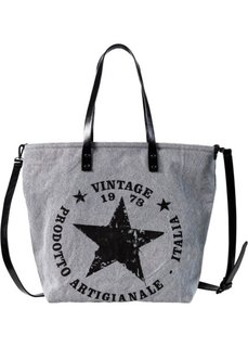 Джинсовый шопер со звездами (серый) Bonprix