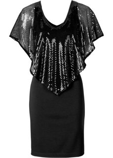 Платье с пайетками (черный) Bonprix