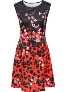 Платье из материала под неопрен (красный/черный с узором) Bonprix