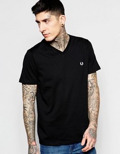 Футболка с V‑образным вырезом и логотипом лавровый венок Fred Perry - Черный