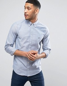 Эластичная узкая оксфордская рубашка на пуговицах Tommy Hilfiger - Темно-синий