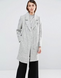 Приталенное пальто Selected Clara - Серый