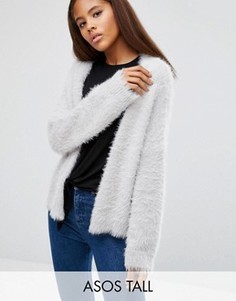 Пушистый кардиган ASOS TALL - Серый