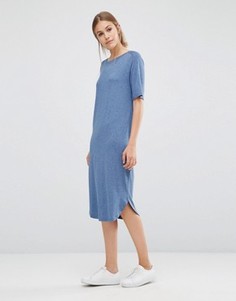Длинное платье-футболка Just Female Gilli - Синий