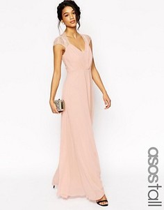 Кружевное платье макси ASOS TALL Kate - Розовый