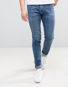 Светлые эластичные джинсы скинни Hollister - Синий