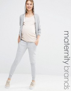 Леггинсы для беременных в стиле casual с манжетами Bluebelle Maternity - Серый