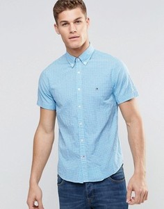 Рубашка в клеточку с короткими рукавами Tommy Hilfiger - Синий