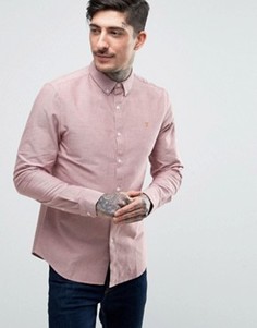 Красная оксфордская рубашка слим Farah Brewer - Красный