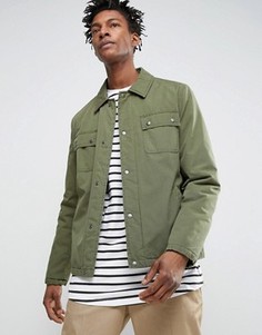 Тренерская куртка цвета хаки в стиле милитари ASOS - Зеленый