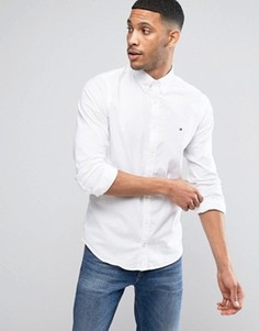 Эластичная узкая оксфордская рубашка Tommy Hilfiger - Белый