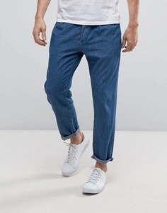 Легкие синие джинсы с двумя защипами ASOS - Синий